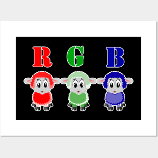 R G B Sheep Posters and Art